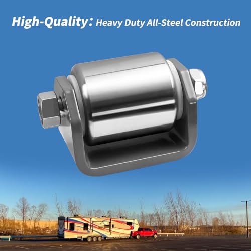 4 Pcs 2" Steel Trailer Roller Fits RV Trailers, Motorhome and 5th Wheels
