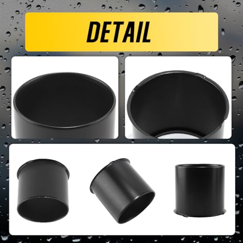2Pcs 5.15" Stainless Trailer Wheel Center Caps, 4.69" H Matte Black - color: Matte Black, size: 5.15" Hub 4.69"H