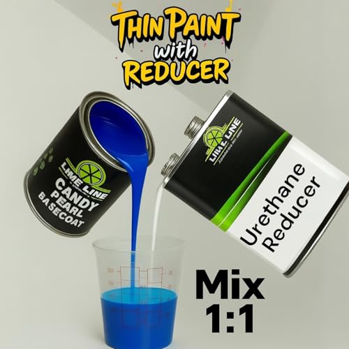 LiME LiNE Automotive Urethane Basecoat 1K Urethane color, High Coverage, Mix 1:1 With Urethane Reducer, Ready for 2K Clearcoat (Battleship Gray,1 Pint) - color: Battleship Gray