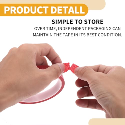 1 Pc 0.6 Inches x 10.9 Yards Universal Painters Tape - DIY Car Auto Paint for Masking Tape No Residue - Crepe Paper Red - color: Red, size: 0.6 Inches x 10.9 Yards