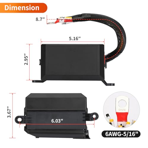 12V Pre‑Wired Fuse Relay Box–6 Relays & 6 Fuses with ATC/ATO Blade Fuses, 4‑Pin 40A JD1912 Relay Block Kit for Car Truck RV (Wire Rated 30A) - size: 40A 6 Relay 6 Fuse