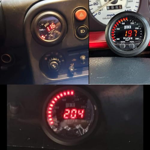52mm Water Temperature Gauge with Joint Pipe Adaptor 30MM - color: Red, size: Joint Pipe: 30MM Blue