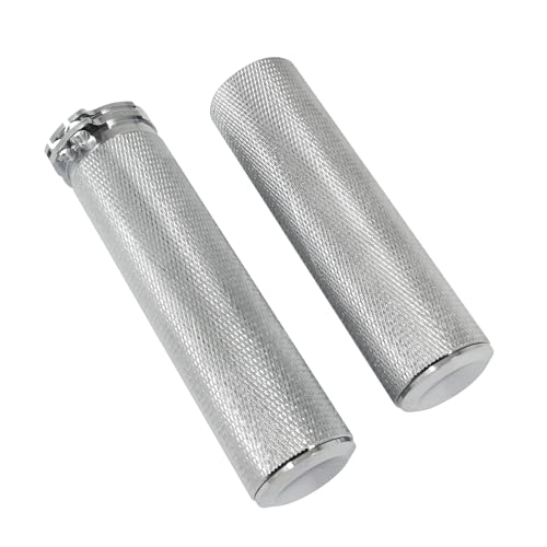 1 Inch Cable Throttle Handlebar Grips Motorcycle Hand Grips - color: #2 Chrome