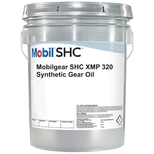 Mobil SHC Mobilgear SHC XMP 320 Synthetic Gear Oil, 5 Gallon Pail, for Industrial Gear Systems