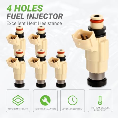 Fuel Injectors Set of 6 Compatible with Suzuki Grand Vitara 2001 XL-7 XL7 2002-2006 2.7L V6# Replace FJ939 84212307 1571052D00 INP-774 INP774 7319650,2003 2004 2005 - size: 939