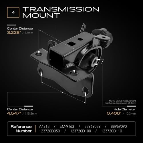 4PCS Engine Motor Transmission Mount Set Compatible with Toyota Corolla - size: 2003-2008 Corolla 1.8L