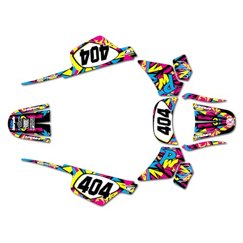 Graphics Kit for Yamaha PW 50 (1980-2023) Shatter Series Magenta 16 Mil - Dirt bike Custom Racing Graphics Decals Stickers Kit, no-plastics - color: Magenta, size: 16 Mil - On/Off the Road
