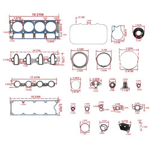 HS 26191 PT-1 Engine Cylinder Head Gasket Set for Buick Rainier,Chevrolet GMC 4.8L 5.3L V8 Engines,Intake Manifold Gaskets Superior Seal