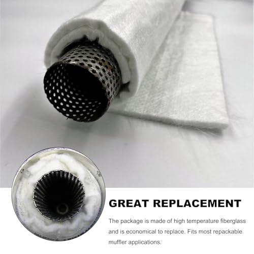 Muffler Mat, Motorcycle Fiberglass Packing Material Exhaust Pipe Wrap Silencer, Universal Muffler Mat for 2-Stroke 4-Stroke Motorcycle ATV Dirt Bike (23.6×11.8×1.0 inches) - color: 23.6×11.8×1.0 inches