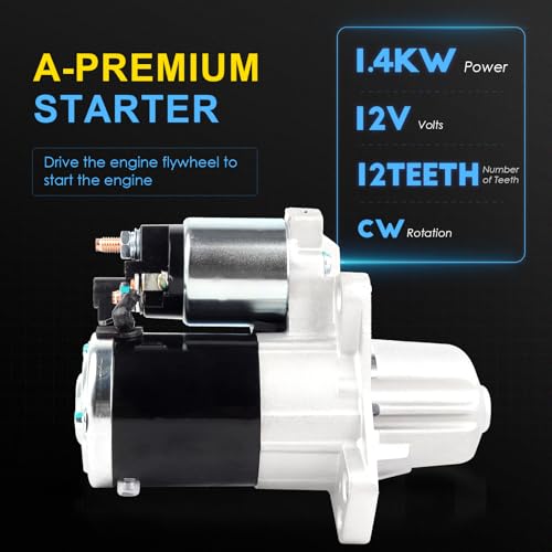 17986 New Starter Replacement for Chevy Traverse 09-17, GMC Acadia 07-16, Buick Enclave Lacrosse, Cadillac SRX XTS STS, Impala 12-20, Pontiac Saturn Suzuki 3.0L 3.6L V6 Engine OE#: 12645298 - color: 17986