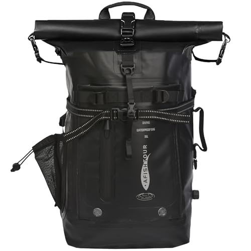 50L Waterproof Motorcycle Saddlebags and 35L Waterproof Backpack for Men and Women - Heavy Duty Roll-Top Floating Dry Bag Backpack for Kayaking, Boating