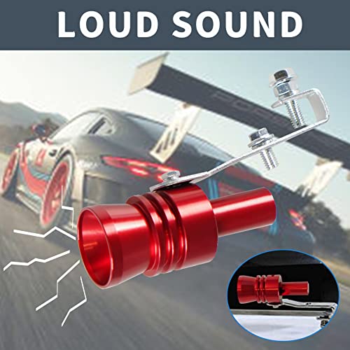 Universal Red Universal Turbo Sound Whistle Muffler Pipe Sounder Simulator Tailpipe Noise Sound Enhancer Compatible with Motorcycle, Truck, Cars, Dirt Bike and Scooter(XL 2 Pack) - color: Red