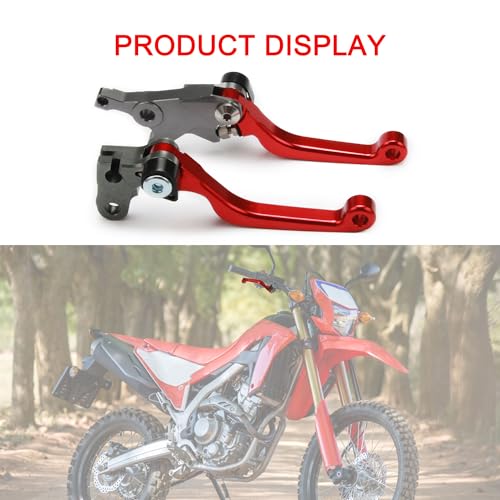 Brake Clutch Lever CNC for CRF300L CRF300RALLY 21-25 CRF250L/M 12-20 CRF250RL CRF250RALLY 17-23, Dirt Bike Brake Levers Adjustable Set for CRF300L Rally CRF250L Rally Red