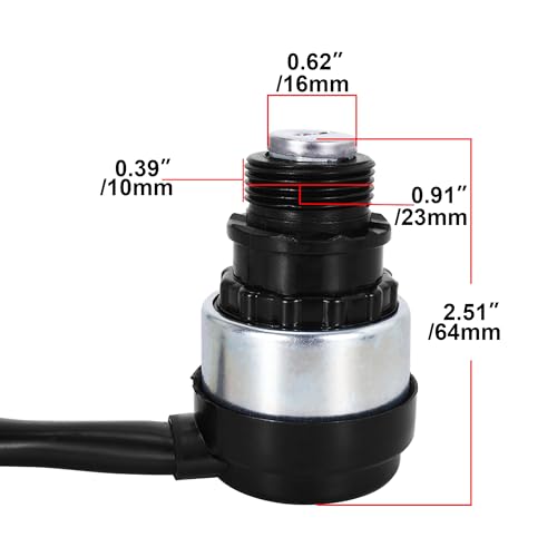 5 Wire Ignition Key Switch with Dust/Waterproof Cover, Stainless Steel Keys