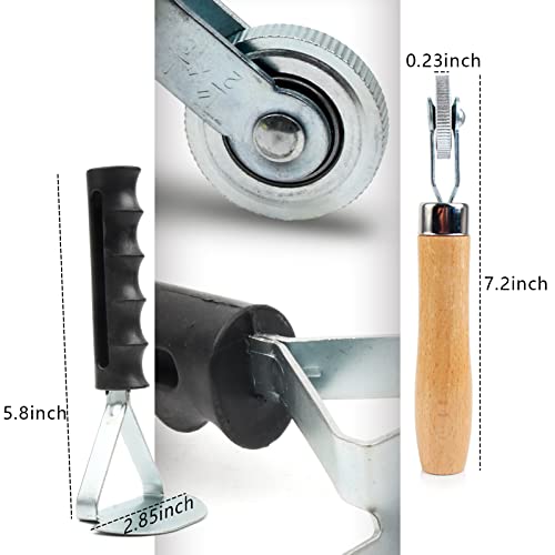 Shineyoo Tire Repair Patch Tools - 42mm Tungsten Steel Buffing Wheel & Tire Patch Roller Scraping Cutter Kit