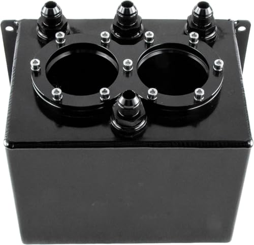Aluminum Fuel Pumps,3L Billet High Flow Twin Surge Tank AN8 For 044 External Fuel Pump