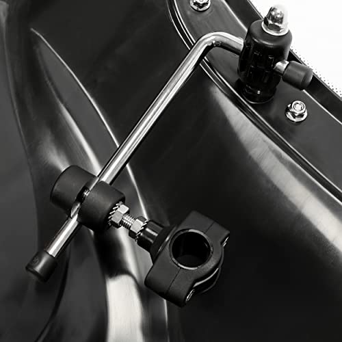 ECOTRIC Motorcycle Trunk and Front Fairing Batwing with Windshield - color: Black, size: One Size