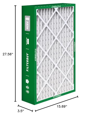 Filterbuy 15.75x27.63x3.5 Air Filter MERV 8 Dust & Allergy Defense (2-Pack) - style: 15.75x27.63x3.50