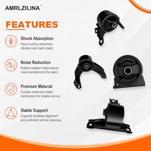 Engine Motor Mounts Kit for Lancer 2008-2011 - size: 2011 Mitsubishi Lancer ES/GT/SE 2.0L