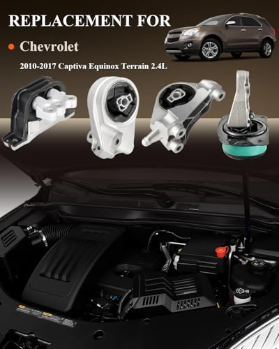 Engine Motor Mount Kit for 2010 2011 2012-2017 Captiva Equinox Terrain 2.4L - size: 2010-2017 Captiva Equinox Terrain 2.4L