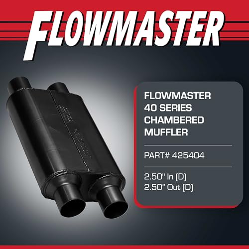 Flowmaster 40 Series Chambered Muffler – 2.50" Dual In / 2.50" Dual Out - color: Black