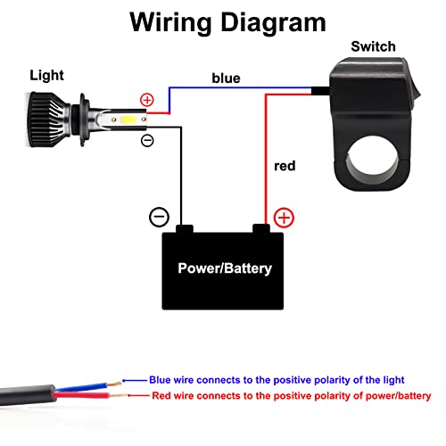 Handlebar Switch 7/8" for Motorcycle, 12V ON-Off Light Switch with Black Push Button and Solid Aluminium Alloy Base, ATV Handlebar Control for Dirt Bikes, Pack of 2pcs