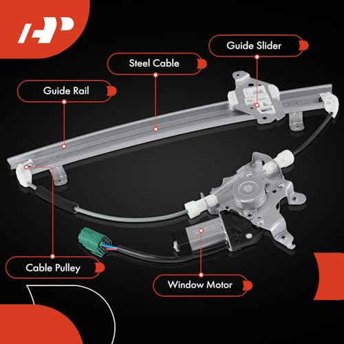 A-Premium Front Driver Side Power Window Regulator with Motor (2-Pin) - style: Front Driver Side
