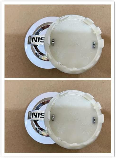 NIZMA 4 Pieces 54mm Silver Car Refitting Wheel Center Hub Caps Cover Emblems Badge (Silver 54MM)