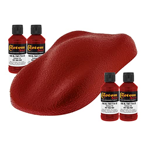 Custom Coat 3 Ounce, Hot Rod Red, Bed Liner Tint Concentrate, 4 Pack - color: Hot Rod Red, size: 3-Ounce (Pack of 4)