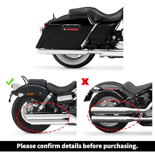 TCMT Hard Saddlebags 6X9" Speaker Lids & Liners Carpet Insert + LED Rear Fender Fit For Harley Touring Road King Electra Glide Street Glide Road Glide Ultra Classic 2009-2013 - color: Rear Fender Clear Lens, size: Hard Saddlebags 6x9" Lids(Black Latches)
