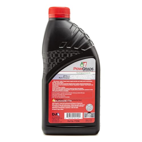 Penn Grade 1, 77296, Classic Multi-Purpose GL-4 Gear Oil SAE 80W-90, 1 Quart (2 Pack)