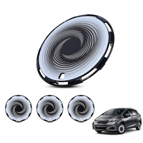 16" Universal Hubcaps Full Coverage Steel Wheel-Black Cloud Flow - color: Black-Cloud Flow, size: 16 Inch