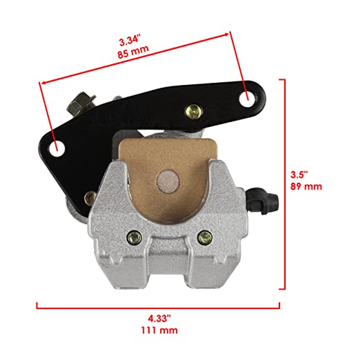 Caltric Front And Rear Brake Caliper with Pads Compatible with Yamaha Wolverine 350 Yfm350 Fx 1995-2005
