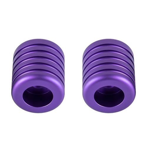 Advanblack Motorcycle Frame Sliders Machined CNC Alumium Crash Bar Slider Fit All Flat Out & Highway 1 1/4" Crash Bar Saddlebags Guards (Purple) - color: Purple