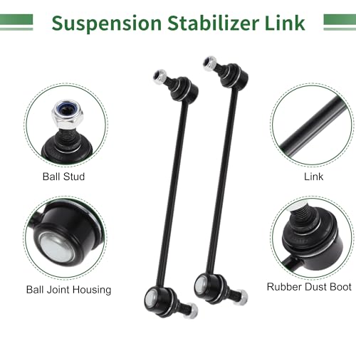 X AUTOHAUX 10pcs Front Suspension Kit Inner Outer Tie Rod End Front Sway Bar Link with Tie Rod Boots for Scion TC 2005-2010 No.K80230/K750009/ES3654