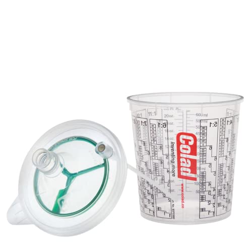 Colad Snap Lid System Automotive Spray Paint Application Kit Including Mixing Cup and Lid with Built in Paint Filter (9350190SLS, 190 Micron Filter, 9350190SLS) - style: 190 Micron Filter
