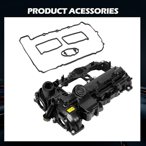 Valve Cover with Gasket & Hardware - Compatible with 2012-2018 BMW 228i/320i/328i/428i/528i/X1/X3/X4/X5/Z4 2.0L N20 Engine Replace 11-12-7-588-412 11127588412 - color: N20 Valve Cover