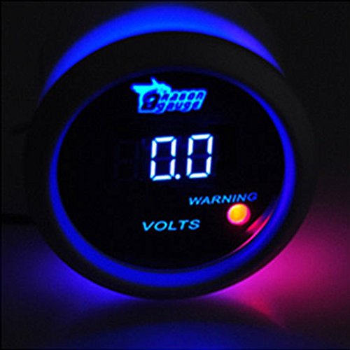 ESUPPORT Car 2" 52mm Digital Volt Voltage Gauge Meter Kit Blue LED - color: Volt Gauge