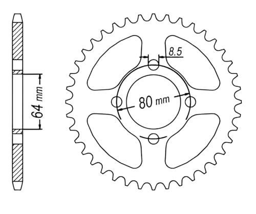 420 Motorcycle Drive Sprocket and Chain Kit compatible with Yamaha TT-R 90 2000-2007
