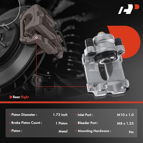 A-Premium Rear Right Passenger Side Disc Brake Caliper without Bracket - style: Rear Passenger