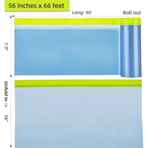 Tangibay Pre-Taped Masking Film for Painting - 56" x 66' Painters Plastic Sheeting for House & Automotive Paint, Tape and Drape for Covering Cars, Walls, Windows and Furniture Protection (4 Rolls) - size: 4 Rolls: 56"x66'