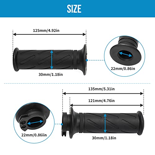 Motoparty Replace for 57110-29G02-291 57211-22D02-291 Handlebar Grips