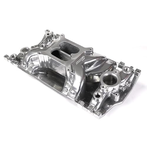 7516 52028 Air Gap Vortec Intake Manifold for SBC 350 V8 Polished - size: C-2028 Polished