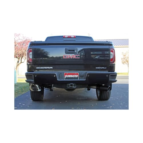 Flowmaster 717885 FlowFX Cat-Back Exhaust Kit 3.5 Inch Stainless Steel 5 Inch Black Ceramic Coat Stainless Tip Compatible with 2011-2018 Chevy Silverado GMC Sierra 1500 6.2L 2/4WD All Wheelbases