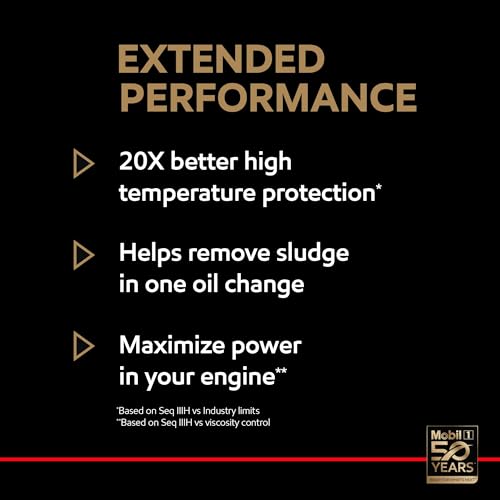 Mobil 1 Extended Performance Full Synthetic Motor Oil 5W-20, 5 Quart - size: 5 Quart (Pack of 1), style: Extended Performance