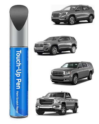 Satin Steel Gray Metallic G9K/WA464C Touch Up Paint Pen Compatible with GMC– DIY Car Paint Scratch Repair Kit, Automotive Paints, Exact Color Match for Scratches, Rust & Chip Repair - color: Satin Steel Gray Metallic