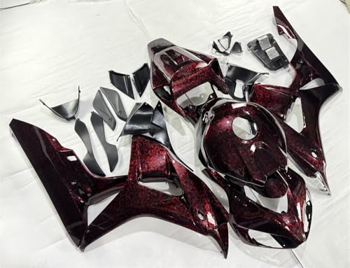 Red Forged Carbon Fiber Look Fit for Honda 2006 2007 CBR1000RR CBR 1000RR Injection Mold ABS Plastics New Bodywork 06 07 As5 - color: 20 Red Carbon Fiber Look