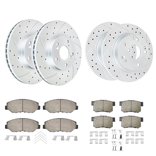 Acinoparts Front and Rear Brake Kit for 2.4L 2003-2007 Honda Accord - size: HMBK21801