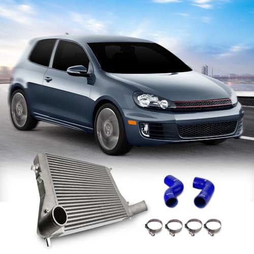 Front Mount Aluminum Turbo Intercooler Kit Fit VW GTI Golf V MK5 Blue