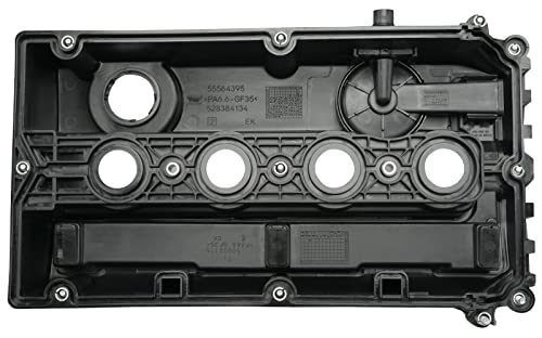 Engine Valve Cover with Gaskets Bolts Oil Filler Cap Compatible with 2011-2020 Chevy Cruze Sonic Trax Aveo, 2008-2009 Saturn Astra, 2009-2010 Pontiac G3 1.6L 1.8L Replace# 55558673 55564395 264-920 - color: Plastic
